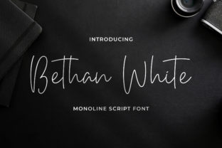 Bethan White Script Handwritten Font for Elegant Craft Projects