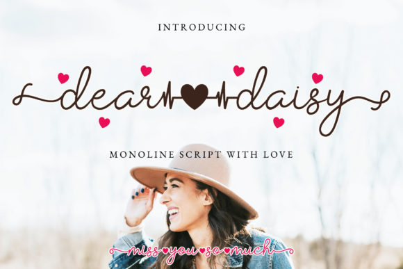 Dear Daisy Script Handwritten Font for Crafters