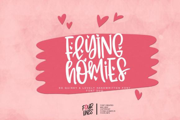 Flying Homies: A Quirky Script Handwritten Font for Romantic Campaigns